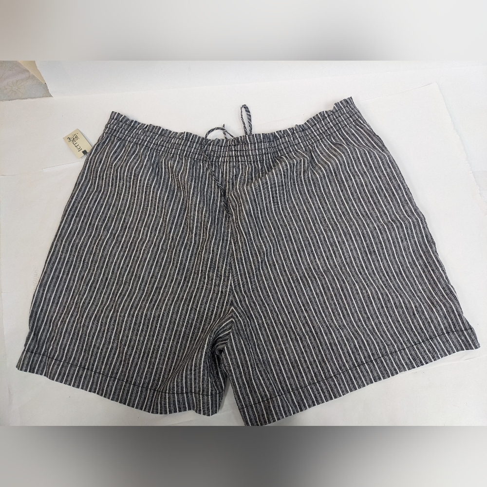 Terra & Sky striped shorts 4X (28W- 30W) NWT  [7 ]